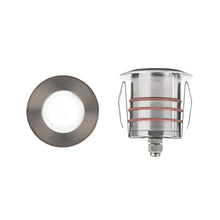 Load image into Gallery viewer, 2 Inch Round LED Inground Light in Bronzed Stainless Steel (Clear Lens).
