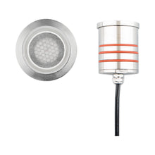 Load image into Gallery viewer, 2 Inch Round LED Inground Light in Stainless Steel (Honeycomb Lens).
