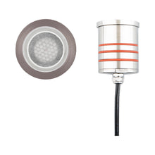 Load image into Gallery viewer, 2 Inch Slim Round LED Inground Light in Bronzed Stainless Steel (Honeycomb Lens).
