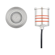 Load image into Gallery viewer, 2 Inch Slim Round LED Inground Light in Stainless Steel (Honeycomb Lens).
