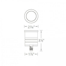 Load image into Gallery viewer, 2 Inch Slim Round LED Inground Light - line drawing.
