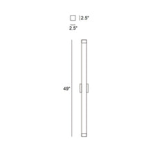 Load image into Gallery viewer, 2.5 Square Strip LED Wall Light - line drawing.
