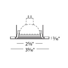 Load image into Gallery viewer, 2.5 Inch Low Voltage Downlight Recessed Trim - line drawing.
