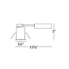 Load image into Gallery viewer, 2.5 Inch Low Voltage Remodel Non-IC LED Recessed Housing - line drawing.
