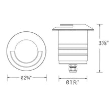 Load image into Gallery viewer, 2 Inch Single Direction LED Inground Light - line drawing.
