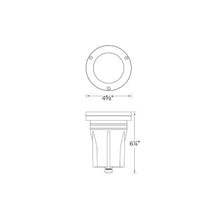 Load image into Gallery viewer, 3 Inch 12V LED Inground Light - line drawing.
