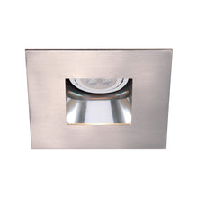 Load image into Gallery viewer, 4 Inch Low Voltage Die-Cast Adjustable Specular LED Recessed Trim in Specular Clear/Brushed Nickel (LED/Square).

