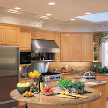 Load image into Gallery viewer, 4 Inch Low Voltage Die-Cast Adjustable Specular LED Recessed Trim in dining room.
