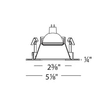 Load image into Gallery viewer, 4 Inch Low Voltage Die-Cast Adjustable Specular LED Recessed Trim - line drawing.
