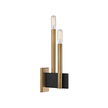 Load image into Gallery viewer, Abrams Wall Light in Aged Brass.
