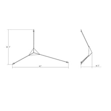 Load image into Gallery viewer, Abstract™ LED Ceiling/Wall Light - line drawing.
