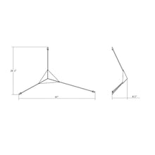 Load image into Gallery viewer, Abstract™ LED Ceiling/Wall Light - line drawing.
