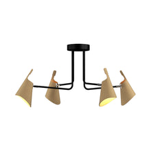 Load image into Gallery viewer, Balance Semi Flush Mount Ceiling Light in Maple (4-Light).

