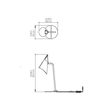 Load image into Gallery viewer, Balance Table Lamp - line drawing.
