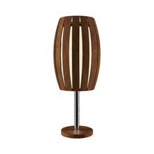 Load image into Gallery viewer, Barrel Table Lamp in Imbuia.
