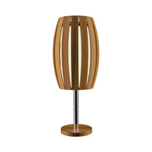 Load image into Gallery viewer, Barrel Table Lamp in Teak.
