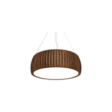 Load image into Gallery viewer, Barril LED Drum Pendant Light in Imbuia (19.69-Inch).
