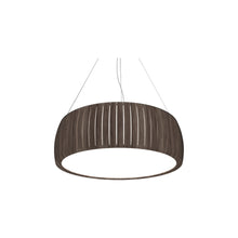 Load image into Gallery viewer, Barril LED Drum Pendant Light in American Walnut (23.62-Inch).
