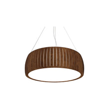 Load image into Gallery viewer, Barril LED Drum Pendant Light in Imbuia (23.62-Inch).
