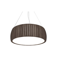 Load image into Gallery viewer, Barril LED Drum Pendant Light in American Walnut (27.56-Inch).
