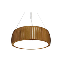 Load image into Gallery viewer, Barril LED Drum Pendant Light in Teak (27.56-Inch).
