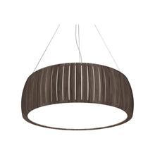 Load image into Gallery viewer, Barril LED Drum Pendant Light in American Walnut (31.5-Inch).
