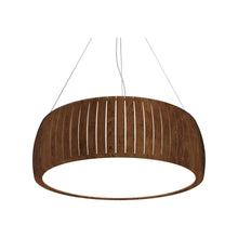 Load image into Gallery viewer, Barril LED Drum Pendant Light in Imbuia (31.5-Inch).
