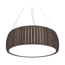 Load image into Gallery viewer, Barril LED Drum Pendant Light in American Walnut (35.43-Inch).
