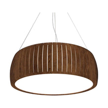 Load image into Gallery viewer, Barril LED Drum Pendant Light in Imbuia (35.43-Inch).

