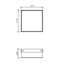 Load image into Gallery viewer, Clean Slim LED Flush Mount Ceiling Light - line drawing.
