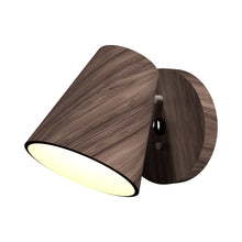 Load image into Gallery viewer, Conic Wall Light in American Walnut.
