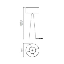 Load image into Gallery viewer, Conical Floor Lamp - line drawing.
