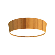 Load image into Gallery viewer, Conical LED Flared Flush Mount Ceiling Light in Teak (25.59-Inch).
