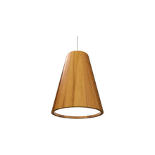 Load image into Gallery viewer, Conical Narrow Pendant Light in Teak (Small).
