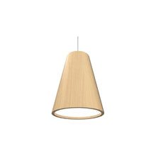 Load image into Gallery viewer, Conical Narrow Pendant Light in Maple (Small).

