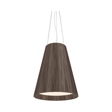Load image into Gallery viewer, Conical Narrow Pendant Light in American Walnut (Large).
