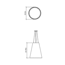 Load image into Gallery viewer, Conical Narrow Pendant Light - line drawing.

