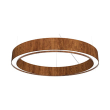 Load image into Gallery viewer, Cylindrical LED Pendant Light in Imbuia.
