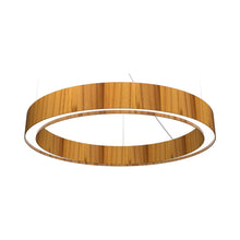 Load image into Gallery viewer, Cylindrical LED Pendant Light in Teak.
