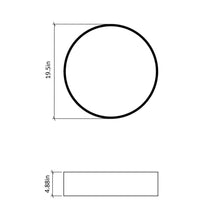 Load image into Gallery viewer, Cylindrical LED Flush Mount Ceiling Light - line drawing.
