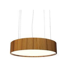 Load image into Gallery viewer, Cylindrical Small LED Pendant Light in Teak.
