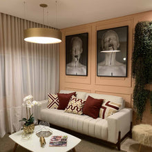 Load image into Gallery viewer, Cylindrical Small LED Pendant Light in living room.
