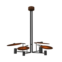 Load image into Gallery viewer, Dot Chandelier in American Walnut.
