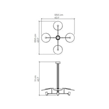 Load image into Gallery viewer, Dot Chandelier - line drawing.
