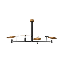Load image into Gallery viewer, Dot Linear Pendant Light in Louro Freijó (4-Light).
