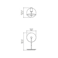 Load image into Gallery viewer, Dot Table Lamp - line drawing.
