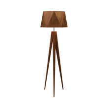 Load image into Gallery viewer, Faceted Floor Lamp in Imbuia.
