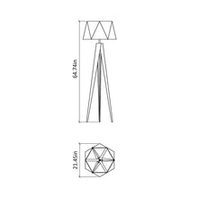Load image into Gallery viewer, Faceted Floor Lamp - line drawing.
