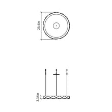 Load image into Gallery viewer, Facet LED Pendant Light - line drawing.
