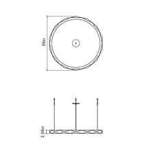 Load image into Gallery viewer, Facet LED Pendant Light - line drawing.
